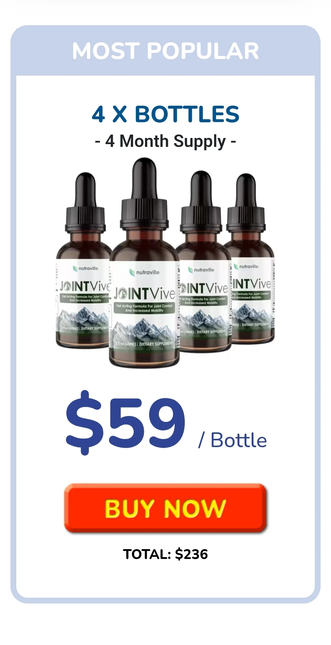 JointVive™ 4 bottles pricing